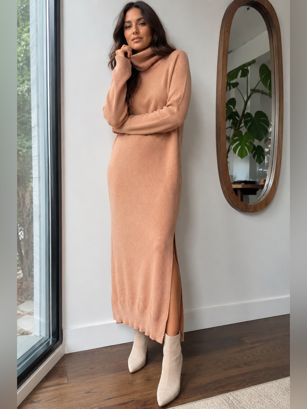 Nanushka Canaan Knit Turtleneck Dress